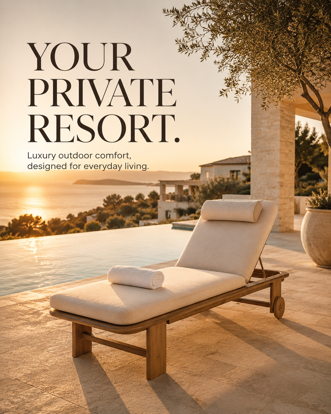 Mirae Riviera – Premium Acacia Sun Lounger